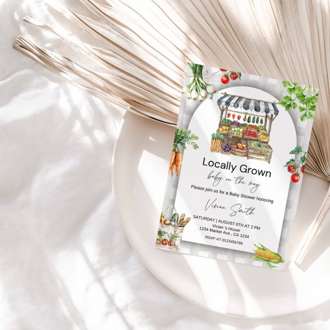 Invitación Ducha de Bebé de Cosecha Local – Lindo de la Granj (Subido por el creador)