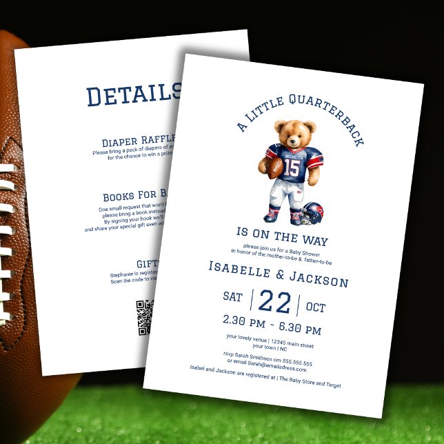 Invitación Ducha de Bebé de Cuarteto Pequeño de Fútbol Código (Subido por el creador)