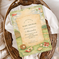 Ducha de bebé de cuento de béisbol vintage