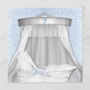 Invitación Ducha de bebé de Cunita Azul