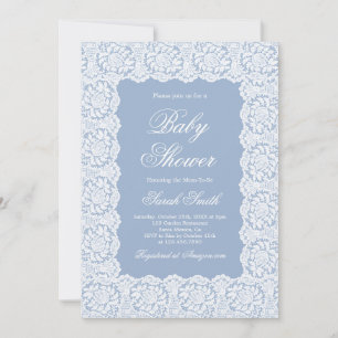 Invitación Ducha de Bebé de Encaje