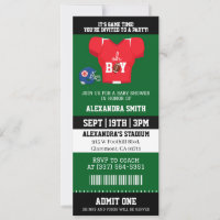 Ducha de bebé de entrada de boleto de camiseta de 
