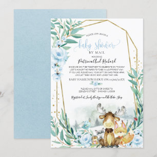 Invitación Ducha de Bebé de Floral Silvestre por Correo