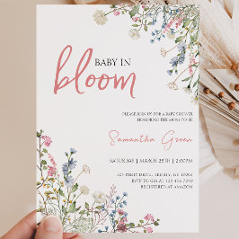 Invitación Ducha de Bebé de Flores Silvestres