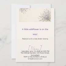 Ducha de bebé de flores silvestres de lavanda, edi