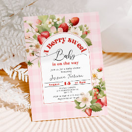 Invitación Ducha de bebé de fresa dulce Berry