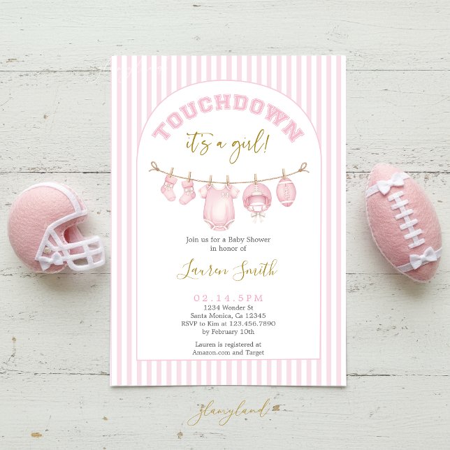 Invitación Ducha de bebé de fútbol niña (Subido por el creador)