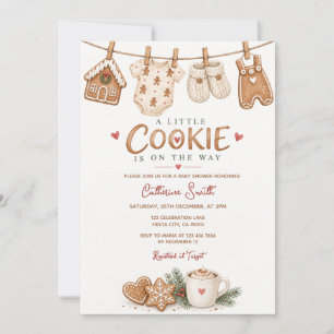 Invitación Ducha de bebé de galletas de jengibre Un Poco de G