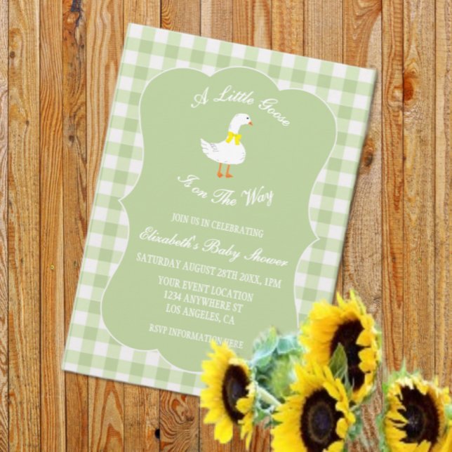 Invitación Ducha de Bebé de Gansito (Subido por el creador)