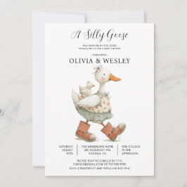 Invitación Ducha de Bebé de Ganso Tonto