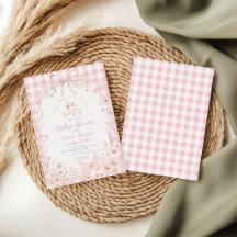 Ducha de Bebé de Ganso Tonto Floral Rosa con Cuadr