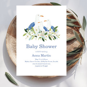Invitación Ducha de Bebé de Gaviotas de la Costa