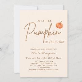 Invitación Ducha de bebé de género neutral Otoño Pequeña Cala
