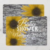 Ducha de bebé de girasoles de abedul realista