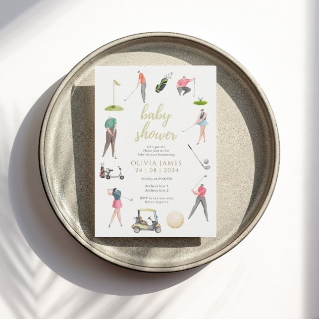 Invitación Ducha de bebé de golf acuática (Subido por el creador)