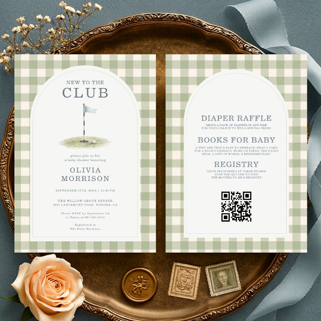 Invitación Ducha de bebé de golf todo en uno (Subido por el creador)