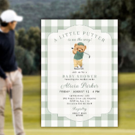 Invitación Ducha de bebé de golfito con putting green