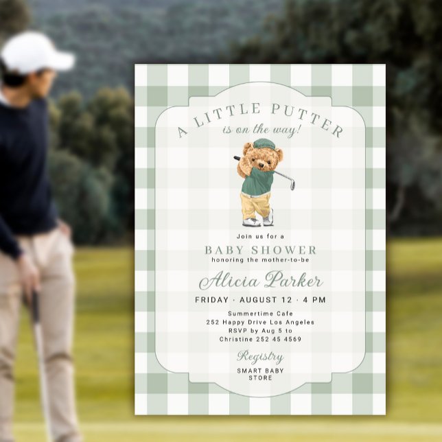 Invitación Ducha de bebé de golfito con putting green (Subido por el creador)