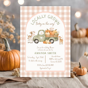 Invitación Ducha de bebé de granja de calabaza