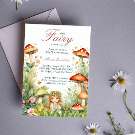 Invitación Ducha de bebé de hada de jardín encantada