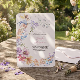 Invitación Ducha de Bebé de Hada Encantada