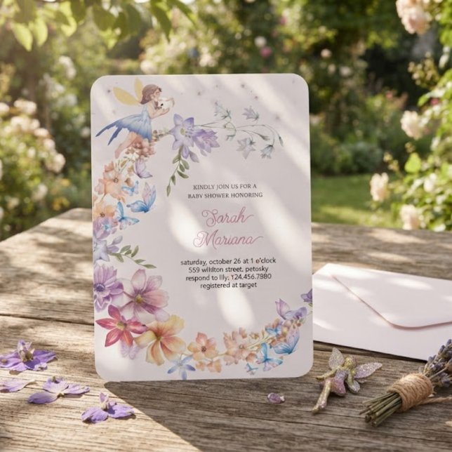 Invitación Ducha de Bebé de Hada Encantada (Subido por el creador)
