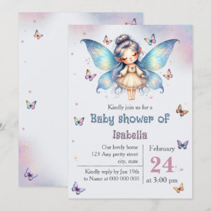 Invitación Ducha de bebé de hadita adorable
