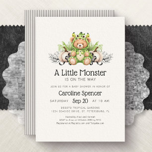 Invitación Ducha de Bebé de Halloween Little Monster