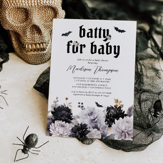 Invitación Ducha de bebé de Halloween loca por el bebé