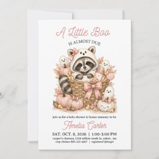 Invitación Ducha de Bebé de Halloween Un pequeño boo está en