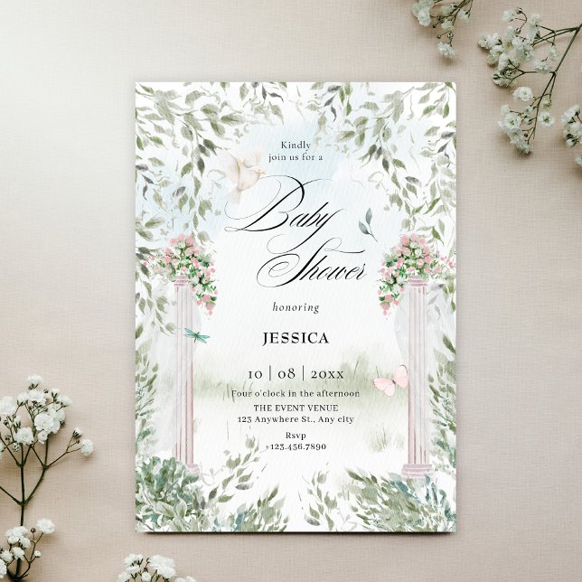 Invitación Ducha de bebé de jardín acuático (Subido por el creador)