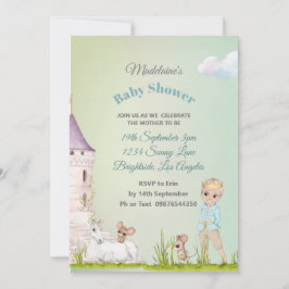 Invitación Ducha de bebé de la corona de Unicorn