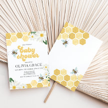 Ducha de bebé de la pequeña abeja de miel Invitaci