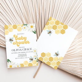 Invitación Ducha de bebé de la pequeña abeja de miel Invitaci