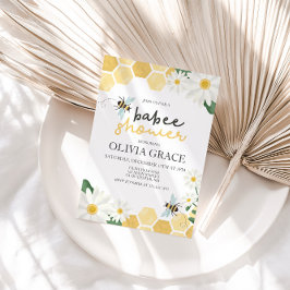 Invitación Ducha de bebé de la pequeña abeja de miel Invitaci