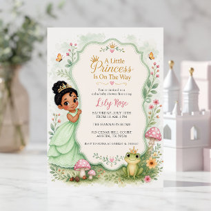 Invitación Ducha de Bebé de la Princesa Rana Acuarela