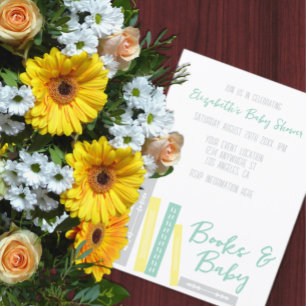 Invitación Ducha de Bebé de Libros