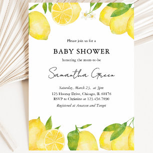 Invitación Ducha de Bebé de Limón