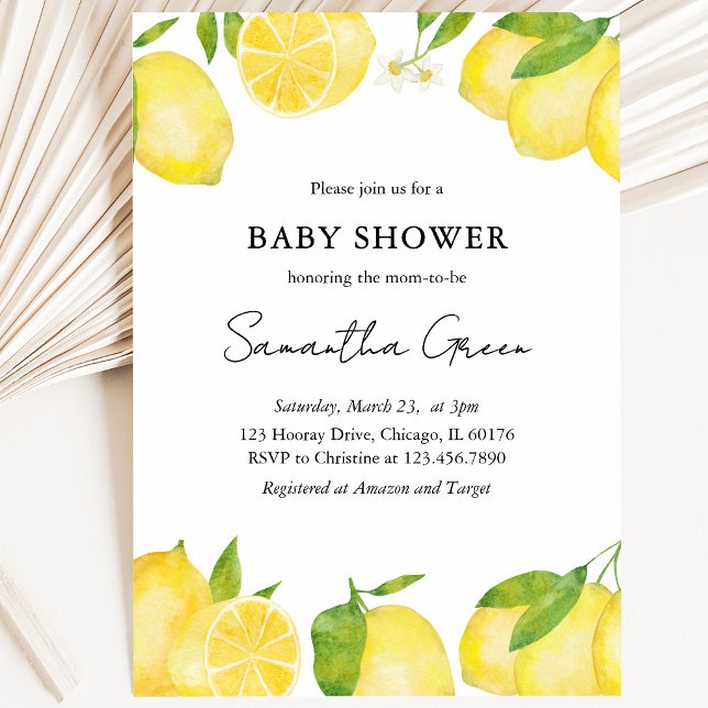 Invitación Ducha de Bebé de Limón (Subido por el creador)