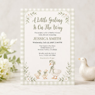 Invitación Ducha de bebé de Mamá Oca Pequeño Gansito
