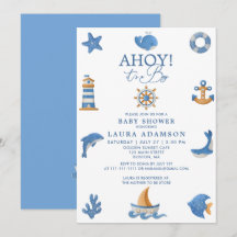Ducha de bebé de marinero náutico Ahoy es un niño