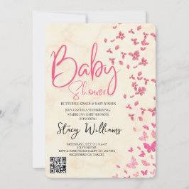Invitación Ducha de Bebe de Mariposa