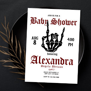Invitación Ducha de Bebé de Metal Rock