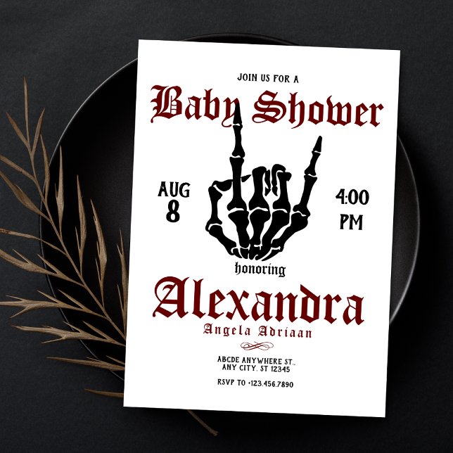 Invitación Ducha de Bebé de Metal Rock (Subido por el creador)