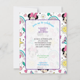 Invitación Ducha de Bebé de Mickey Mouse de Lunares