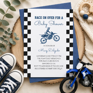 Invitación Ducha de Bebé de Moto de Cross