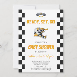 Invitación Ducha de Bebé de Motocross de Moto de Tierra a Cua