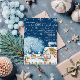 Invitación Ducha de Bebé de Navidad con Muñecos de Nieve