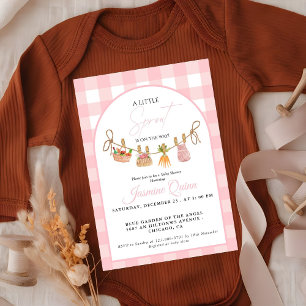 Invitación Ducha de bebé de niña pequeña brote cultivado loca