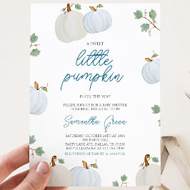 Invitación Ducha de bebé de niño calabaza